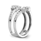 14k White Gold 1 carat Lab Grown Diamond VS/SI+ G+ Complete Ring Guard