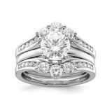 14k White Gold 1 carat Lab Grown Diamond VS/SI+ G+ Complete Ring Guard