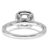 14k White Gold 1 carat Lab Grown Diamond VS/SI+ G+ Complete Round Halo Engagement Ring - RM-41B1CD68-8856