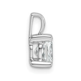 14k White Gold 1 carat Lab Grown Diamond VS/SI+ G+ Cushion Complete Four Prong Pendant