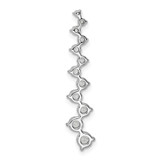 14k White Gold 1 carat Lab Grown Diamond VS/SI+ G+ Fashion Bar Chain Slide Pendant - PM-00431FD7-4631