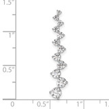 14k White Gold 1 carat Lab Grown Diamond VS/SI+ G+ Fashion Bar Chain Slide Pendant - PM-00431FD7-4631