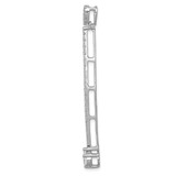 14k White Gold 1 carat Lab Grown Diamond VS/SI+ G+ Fashion Bar Chain Slide Pendant - PM-3D755E87-5509