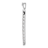 14k White Gold 1 carat Lab Grown Diamond VS/SI+ G+ Fashion Bar Pendant