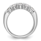 14k White Gold 1 carat Lab Grown Diamond VS/SI+ G+ Five Stone Complete Fashion Band