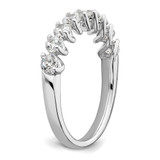 14k White Gold 1 carat Lab Grown Diamond VS/SI+ G+ Nine Stone Complete Fashion band - RM-944C8778-2298