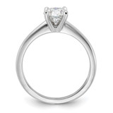 14k White Gold 1 carat Lab Grown Diamond VS/SI+ G+ Round Complete Solitaire Engagement Ring