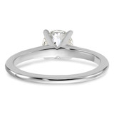 14k White Gold 1 carat Lab Grown Diamond VS/SI+ G+ Round Complete Solitaire Engagement Ring