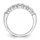 14k White Gold 1 carat Lab Grown Diamond VS/SI+ G+ Seven Stone Complete Fashion Band