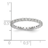 14k White Gold 1 carat Lab Grown Diamond VS/SI+ G+ Size 5 Shared Prong Eternity Band - ET-7BAA43CF-6832