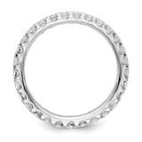 14k White Gold 1 carat Lab Grown Diamond VS/SI+ G+ Size 7 Shared Prong Eternity Band