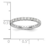 14k White Gold 1 carat Lab Grown Diamond VS/SI+ G+ Size 7 Shared Prong Eternity Band