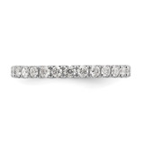 14k White Gold 1 carat Lab Grown Diamond VS/SI+ G+ Size 8 Shared Prong Eternity Band