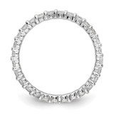14k White Gold 1 carat Lab Grown Diamond VS/SI+ G+ Size 8.5 Shared Prong Eternity Band
