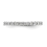 14k White Gold 1 carat Lab Grown Diamond VS/SI+ G+ Size 8.5 Shared Prong Eternity Band