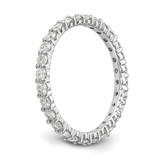 14k White Gold 1 carat Lab Grown Diamond VS/SI+ G+ Size 8.5 Shared Prong Eternity Band
