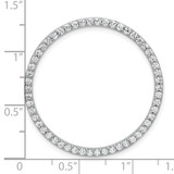 14k White Gold 1 carat Lab Grown Diamond VS+ F+ Complete Circle Chain Slide Pendant - PM-DEF6103C-8800