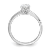 14k White Gold 1 carat Lab Grown Diamond VS+ F+ Pear Solitare Complete Engagement Ring