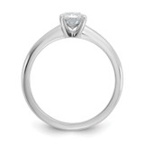 14k White Gold 1 carat Lab Grown Diamond VS+ F+ Radiant Solitare Complete Engagement Ring