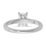 14k White Gold 1 carat Lab Grown Diamond VS+ F+ Radiant Solitare Complete Engagement Ring