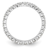14k White Gold 1 carat Lab Grown Diamond VS+ F+ Round Complete Channel Set Size 8.5 Eternity Band