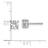 14k White Gold 1 ctw Certified Lab Grown Diamond VS+ F+ Round 4 Prong Heavy Wt. Stud Earrings