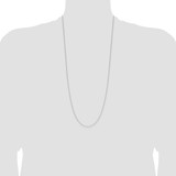 14k White Gold 1.0mm D/C Forzantine Cable Chain - PE-96528B92-7745