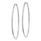 14K White Gold 1.25mm Diamond-cut Endless Hoop Earring - XY-27E1BF60-3857