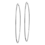 14K White Gold 1.25mm Diamond-cut Endless Hoop Earring - XY-BE5BF766-9708