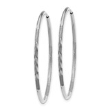 14K White Gold 1.25mm Diamond-cut Endless Hoop Earring - XY-C5FCA527-1602