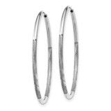 14K White Gold 1.25mm Diamond-cut Endless Hoop Earring - XY-D21D094C-4158