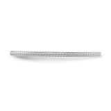 14K White Gold 1.2mm Beaded Stackable Band Size 7