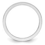 14K White Gold 1.2mm Flat Polished Stackable Band Size 5.5
