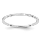 14K White Gold 1.2mm Flat Satin Stackable Band Size 4