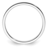 14K White Gold 1.2mm Flat Satin Stackable Band Size 7.5