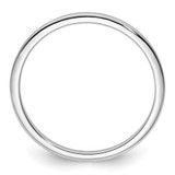 14K White Gold 1.2mm Half Round Polished Stackable Band Size 6