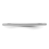 14K White Gold 1.2mm Milgrain Stackable Band Size 7.5