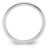 14K White Gold 1.2mm Milgrain Stackable Band Size 8