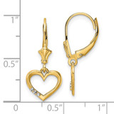 14k & White Rhodium D/C Heart Leverback Earrings - TM-75C24795-2397