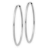 14k White Gold 1.5mm Polished Endless Hoop Earrings - XY-3B91DE65-5393