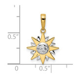 14k & White Rhodium D/C Sun Pendant - M2-84B2E8D5-1563