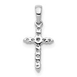 14k White Gold 1/10 carat Lab Grown Diamond VS/SI+ G+ Complete Cross Pendant - PM-9C698A68-1871