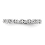 14k White Gold 1/10 carat Lab Grown Diamond VS/SI+ G+ Complete Fashion Band