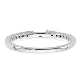 14k White Gold 1/10 carat Lab Grown Diamond VS/SI+ G+ Semi Mount Peg Set Engagement Ring