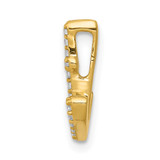 14k White Gold 1/10ct. Diamond Anchor Chain Slide