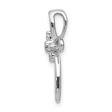 14k White Gold 1/10ct. Diamond Cross Chain Slide - PM-6F0B716E-8511