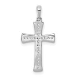 14k White Gold 1/10ct. Diamond Cross Pendant - PM-4A06CEFE-3051