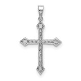 14k White Gold 1/10ct. Diamond Cross Pendant - PM-6655C6C0-8537