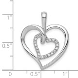 14k White Gold 1/10ct. Diamond Double Heart Pendant - PM-AA8669CE-2119
