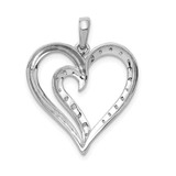 14k White Gold 1/10ct. Diamond Heart Pendant - PM-52B94EA6-3744